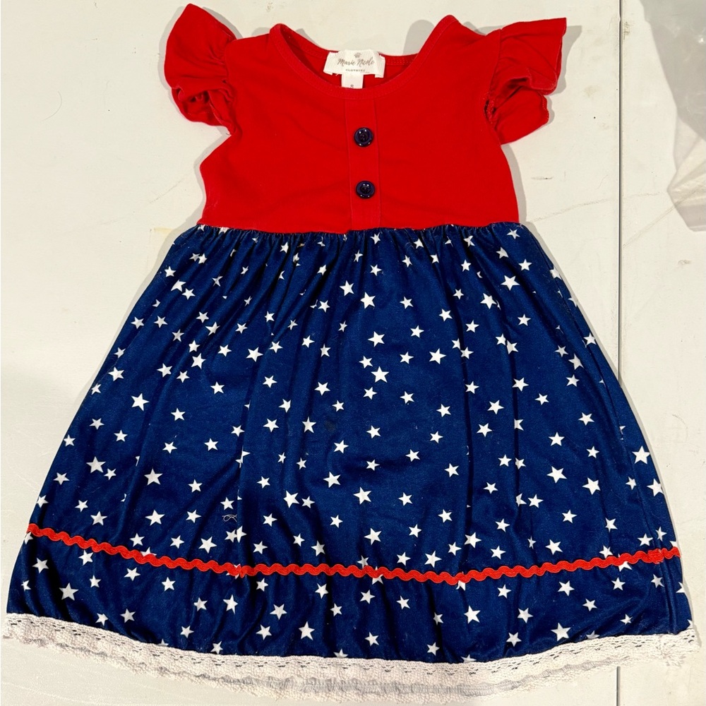 Marie Nicole • Red and Blue Star Kids Dress